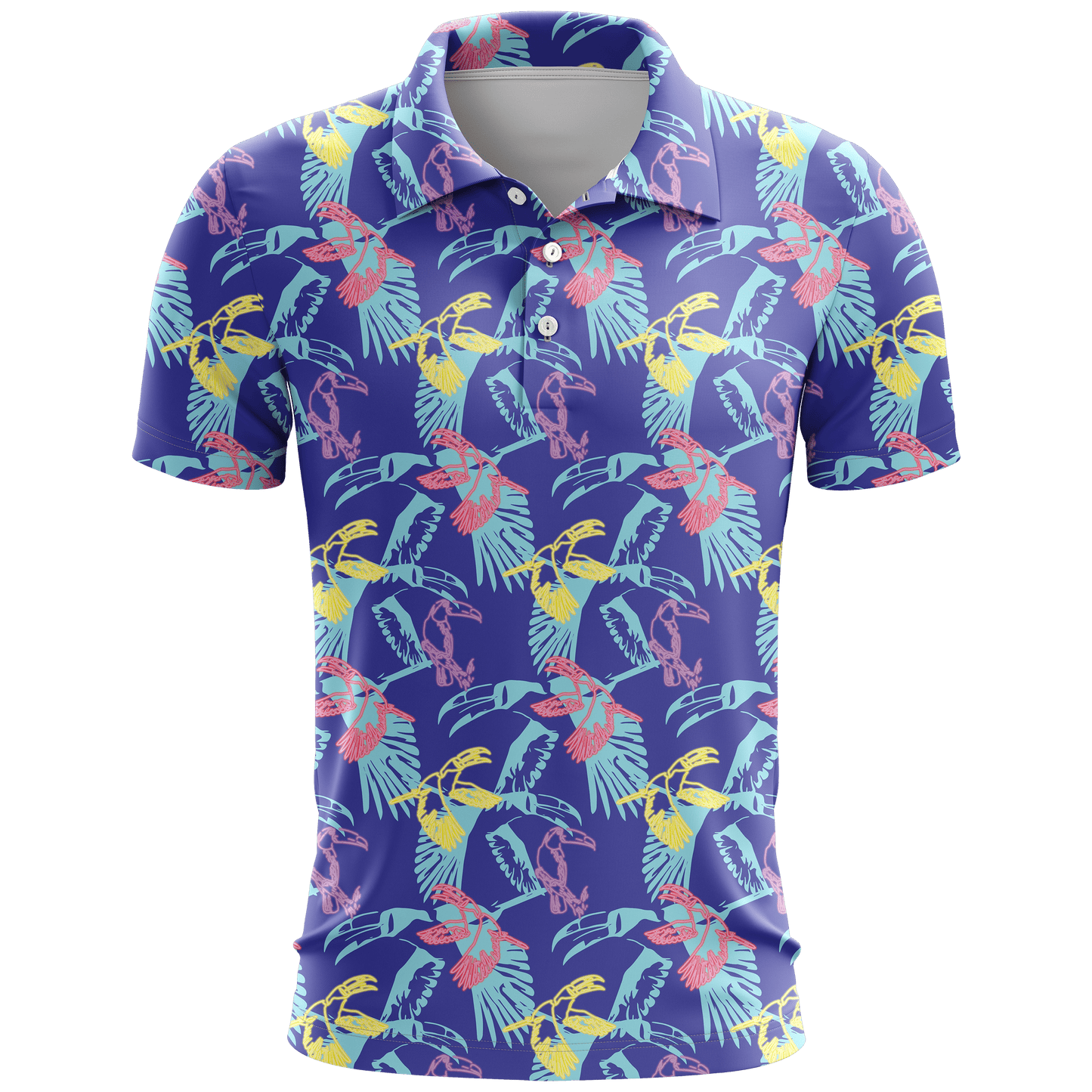 Neon Toucans Midnight Men's Polo Shirt
