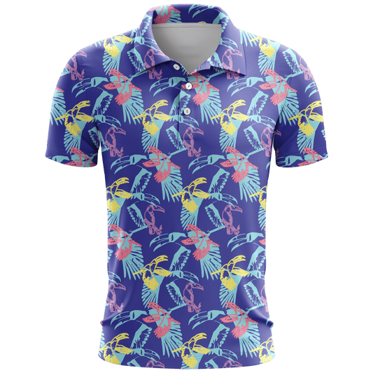 Neon Toucans Midnight Men's Polo Shirt