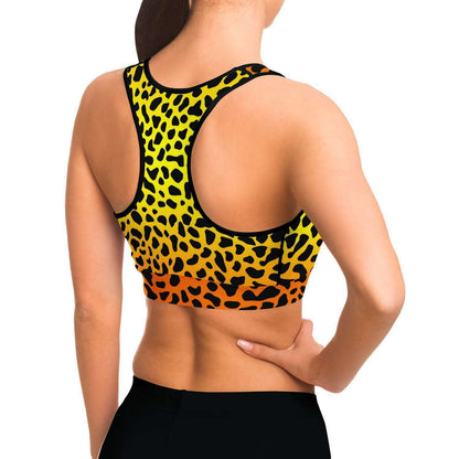 Cheetah Skin Pattern Sports Bra