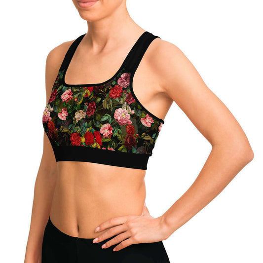 Stop and Smell the Roses Sports Bra