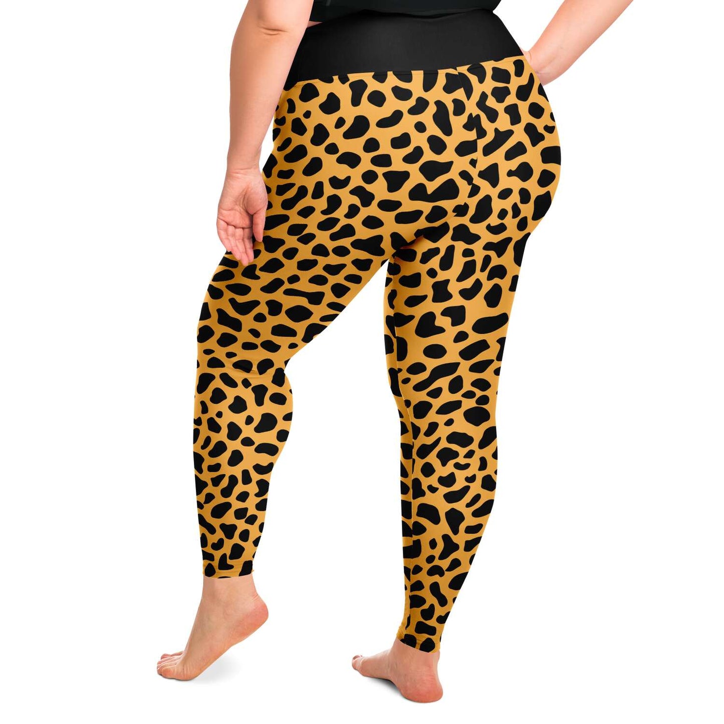 Cheetah Pattern Plus Size Leggings for Women