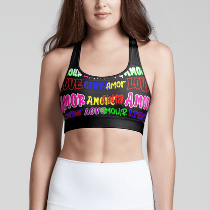 Love Language Racerback Sports Bra