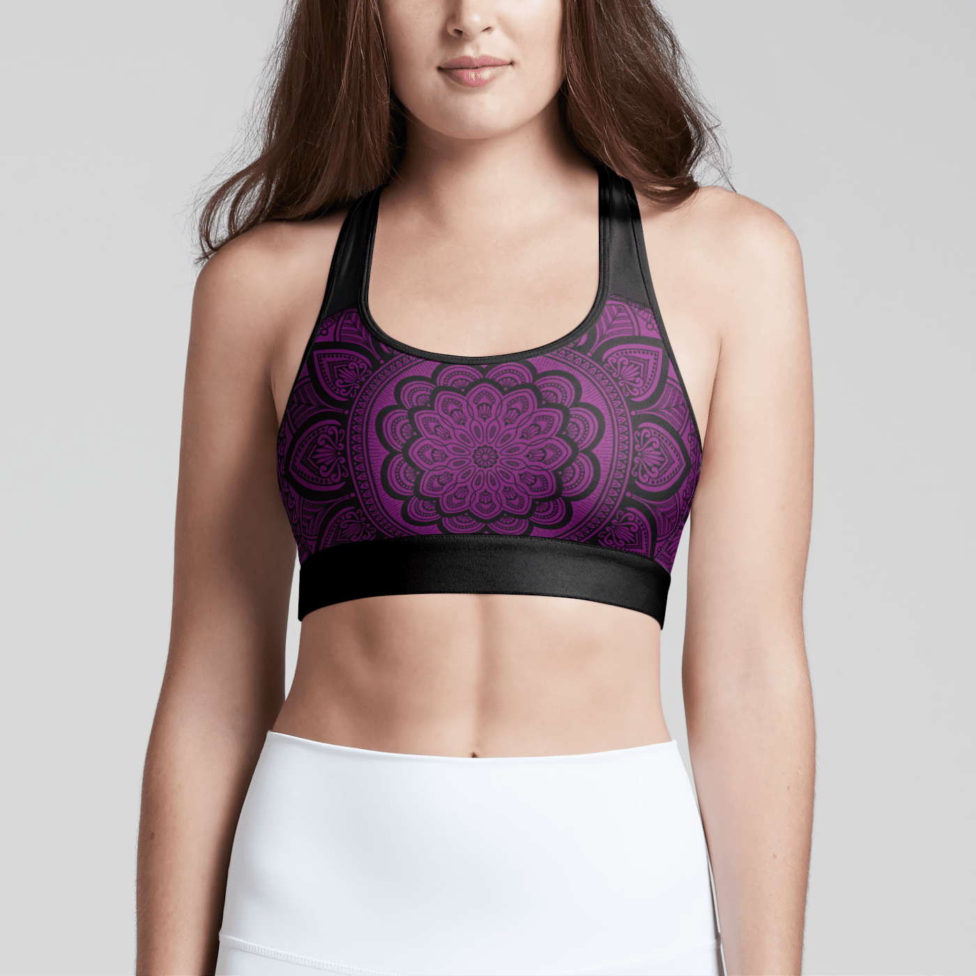 Byzantium Mandala Racerback Sports Bra