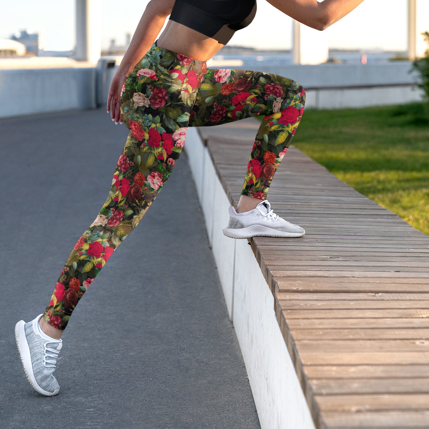Stop and Smell the Roses High Waist Leggings