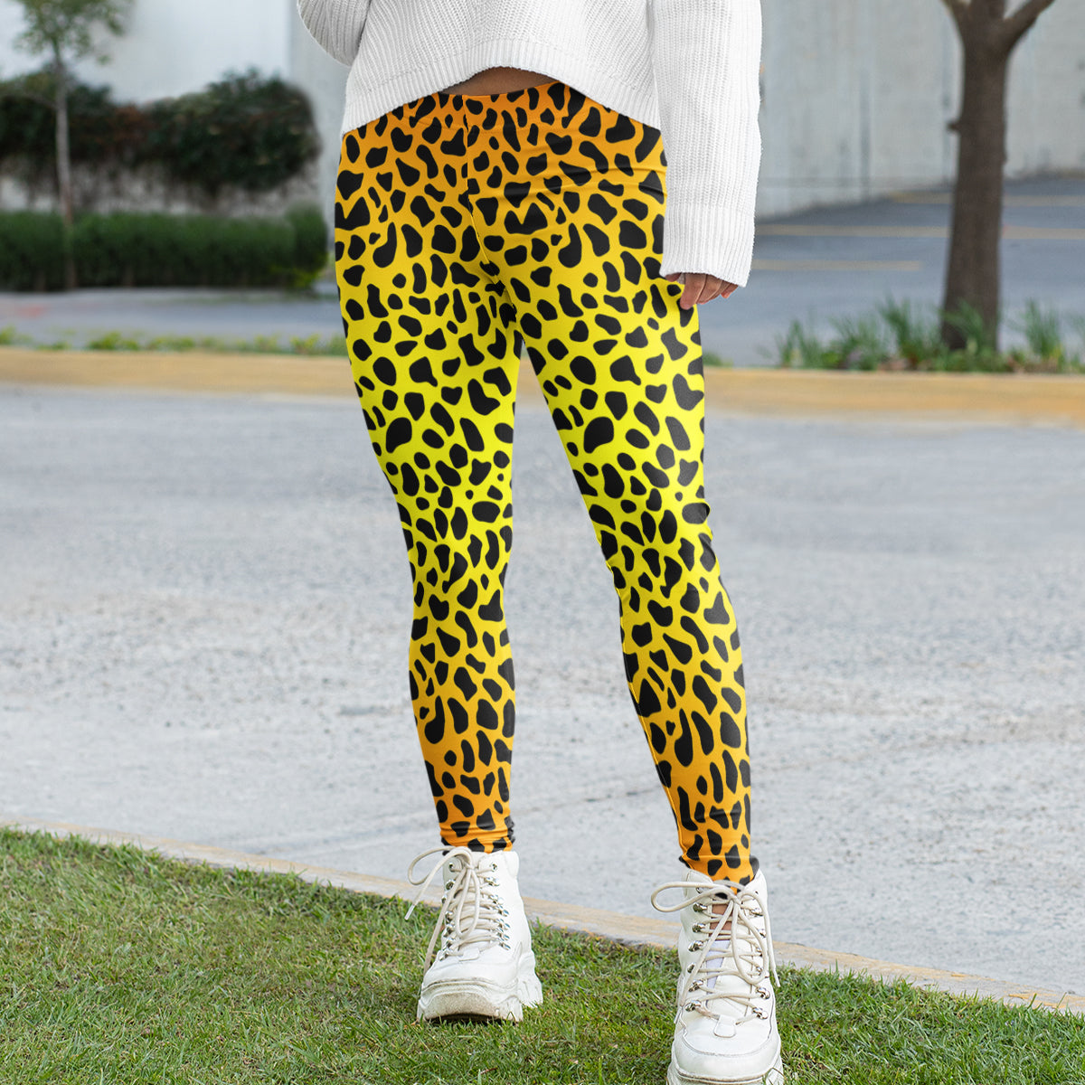 Women's Premium Leggings - Custom Cheetah Pattern - Animal Social Company