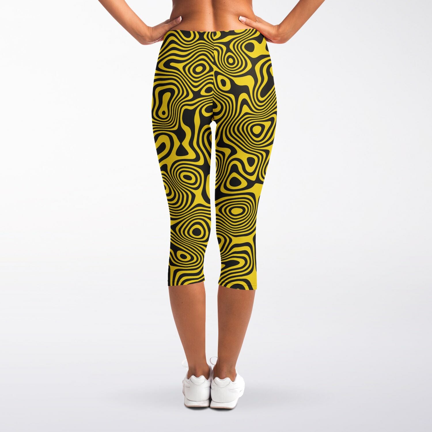 Yellow capri store leggings